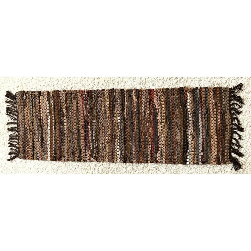 Tucson Leather Table Runner - Larry Traverso - 13 X 45 - Recycled Leather